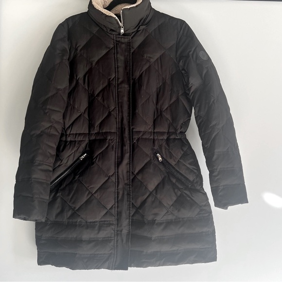 Lauren Ralph Lauren Black Quilted Down Insulated Puffer Coat Size M - No Hood
